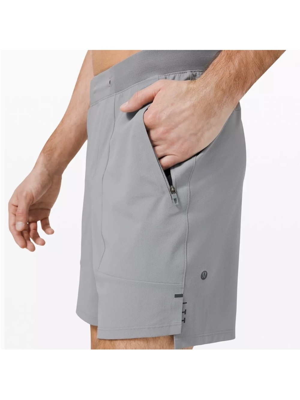Lululemon License to Train Linerless Short 7” Rhino Grey Size Large - Picture 4 of 16